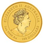 Zlatá investiční mince Australská Lunární Série III. 2022 Tygr 31,1 g - obrázek 2