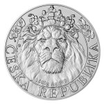 Stříbrná kilogramová investiční mince Český lev 2022 stand 1000 g v dřevěné etuji - obrázek 2