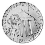 Stříbrná mince 200 Kč 2023 Zahájení pravidelného vysílání Československého rozhlasu stand – obrázek 1