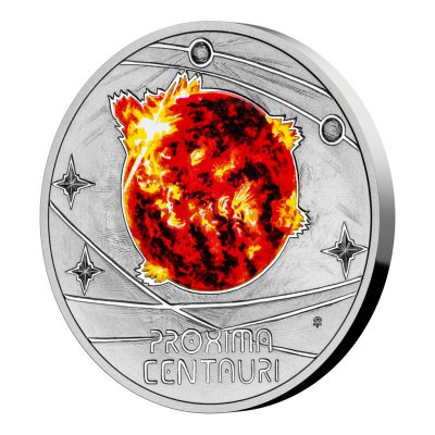 Stříbrná mince Mléčná dráha - Proxima Centauri proof – obrázek 1