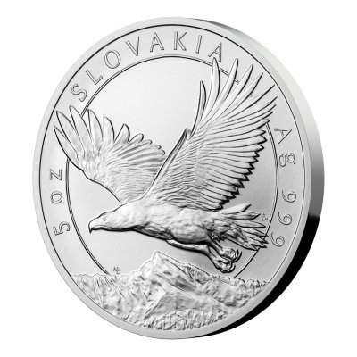 Stříbrná pětiuncová investiční mince Orel 2023 stand – obrázek 2
