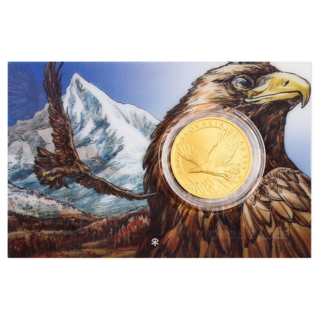 Zlatá uncová investiční mince Orel 2023 stand číslovaný – obrázek 1