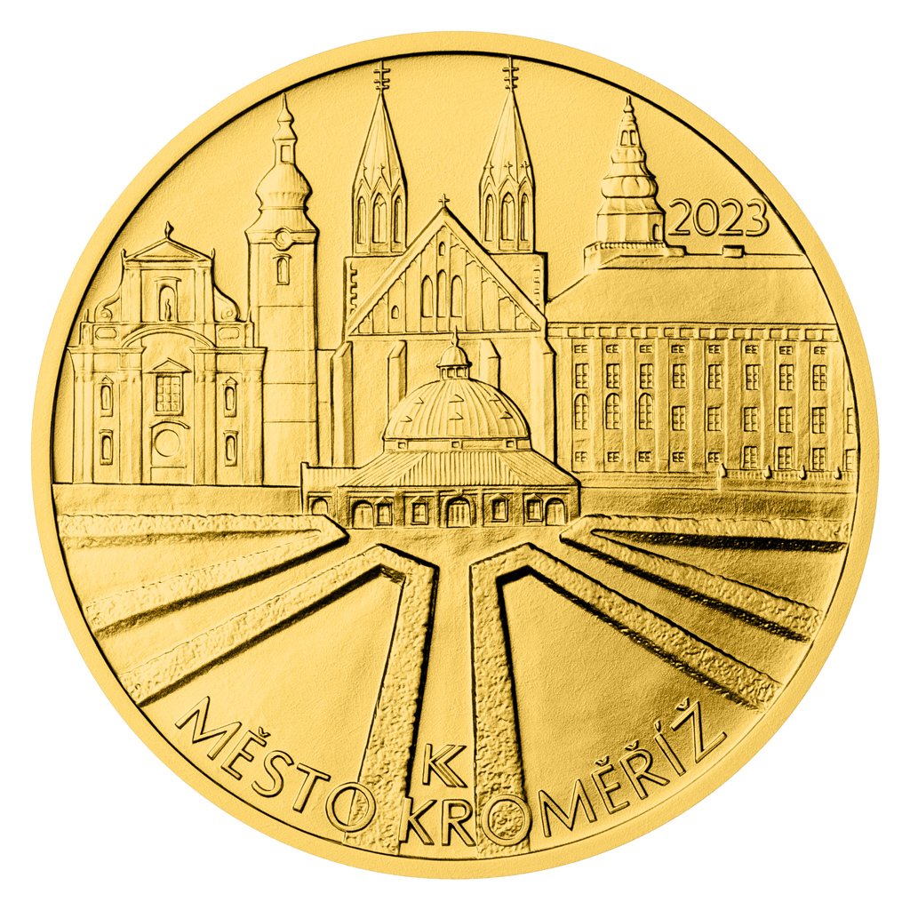 Zlatá mince 5000 Kč Kroměříž 2023 STANDARD 15,55 g - obrázek 1