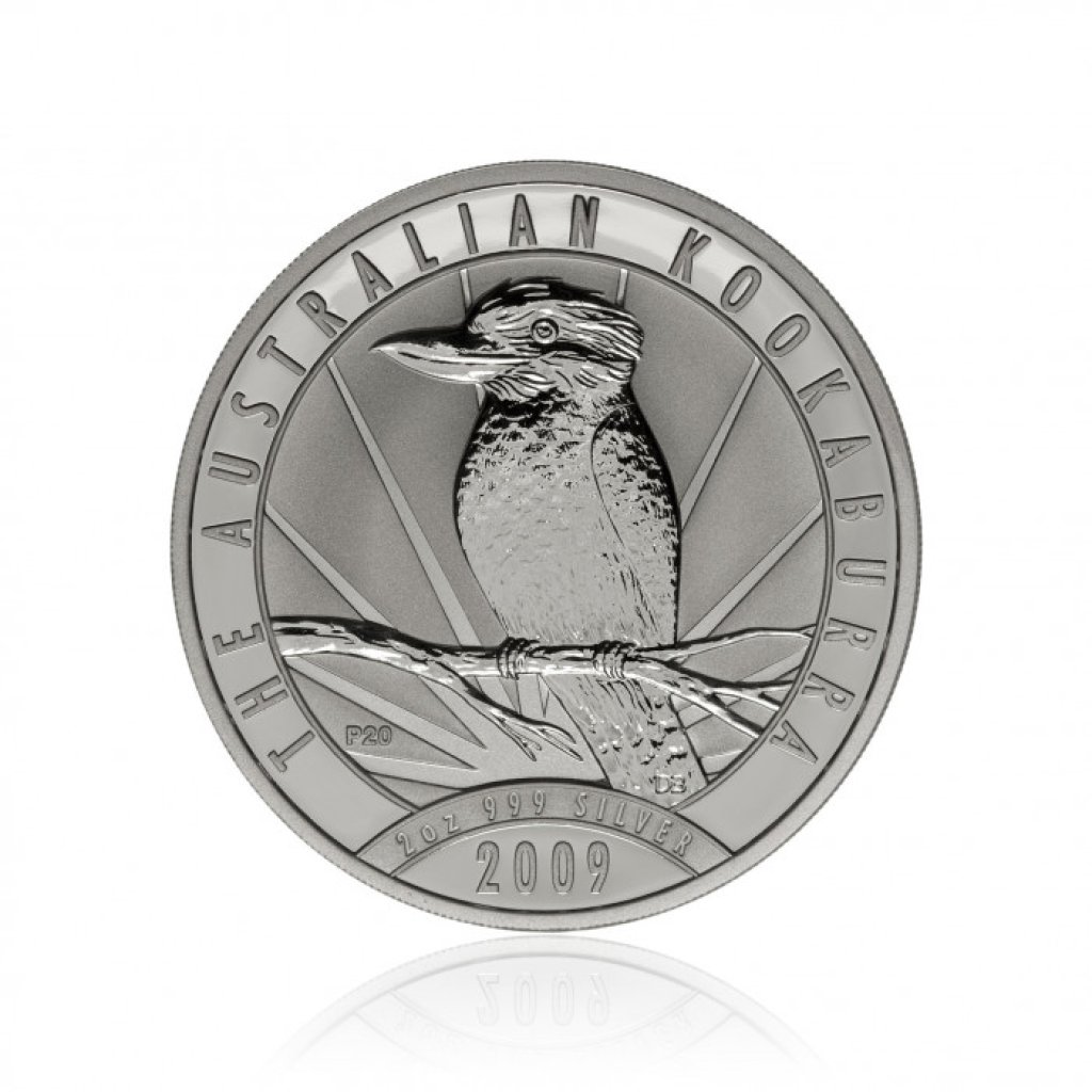 Stříbrná investiční mince Kookaburra 62,21 g (2 Oz)