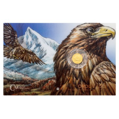 Zlatá 1/25oz investiční mince Orel 2023 stand číslovaný 1,24 g - obrázek 1