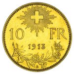Zlatá mince Vreneli 10 SFRS 2,905 g - obrázek 2