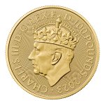Zlatá investiční mince Britannia Coronation of His Majesty KCIII 2023 31,1 g - obrázek 2