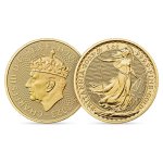 Zlatá investiční mince Britannia Coronation of His Majesty KCIII 2023 31,1 g - obrázek 3