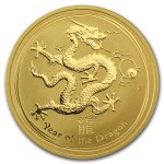 Zlatá investiční mince Australská Lunární Série II. 2012 Drak 31,1 g (1 Oz )