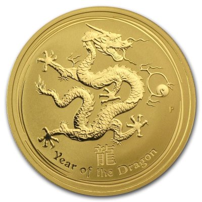 Zlatá investiční mince Australský lunární rok 2012 Drak 31,1 g (1 Oz ) - další obrázek