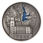 Stříbrná medaile 10 Oz Jablonec nad Nisou a 30 let české měny stand – obrázek 2