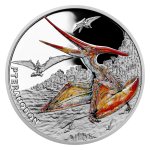 Stříbrná mince Pravěký svět - Pteranodon proof – obrázek 2
