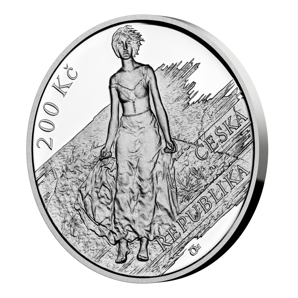 Stříbrná mince 200 Kč 2023 Max Švabinský proof – obrázek 1