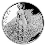 Stříbrná mince 200 Kč 2023 Max Švabinský proof – obrázek 3