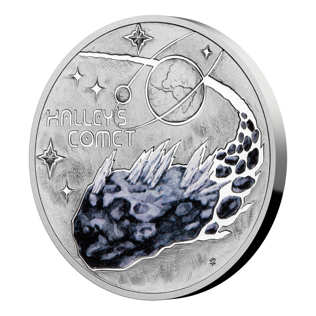 Stříbrná mince Mléčná dráha - Halleyova kometa proof 31,1 g - obrázek 1