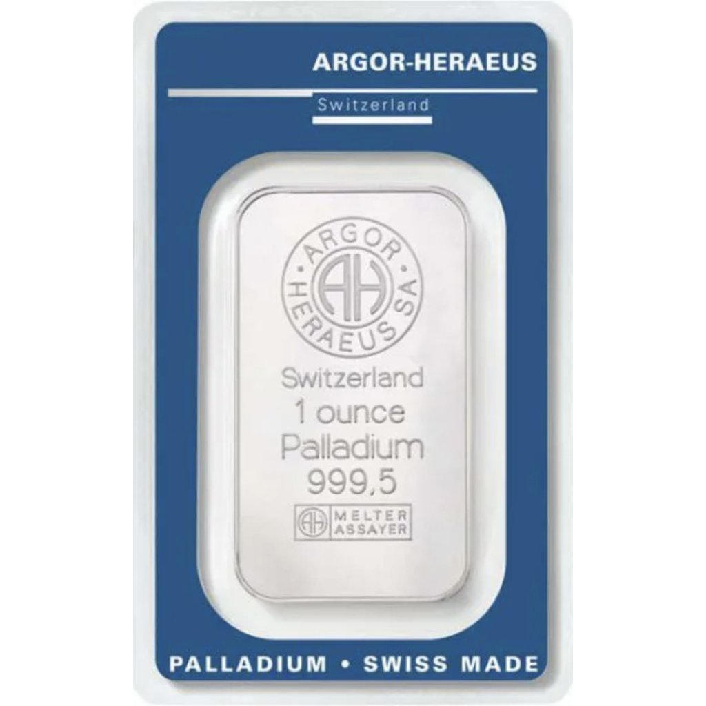 Palladiový slitek 1 Oz Argor-Hraeus – obrázek 1