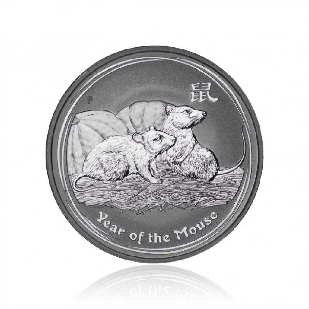 Stříbrná investiční mince Australská Lunární Série II. 2008 Myš 31,1 g - obrázek 1