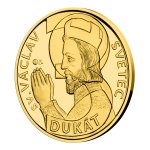Zlatý 3-dukát sv. Václava se zlatým certifikátem 2023 proof 10,32 g - obrázek 1