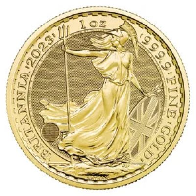 Zlatá investiční mince Britannia 2023 KCIII 31,1 g - obrázek 1