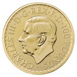 Zlatá investiční mince Britannia 2023 KCIII 31,1 g - obrázek 2