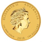 Zlatá investiční mince Australská Lunární Série II. 2018 Pes 31,1 g - obrázek 2