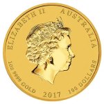 Zlatá investiční mince Australská Lunární Série II. 2017 Kohout 31,1 g (1 Oz) - obrázek 2