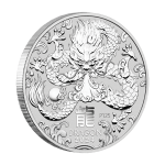 Stříbrná investiční mince Australská Lunární Série III. 2024 Drak – obrázek 2