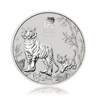 Stříbrná investiční mince Australská Lunární Série III. 2022 Tygr 15,55 g - obrázek 1