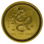 Zlatá investiční mince Australská Lunární Série I. 2000 Drak 31,1 g (1 Oz)