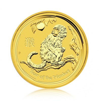 Zlatá investiční mince Australská Lunární Série II. 2016 Opice 31,1 g - obrázek 1