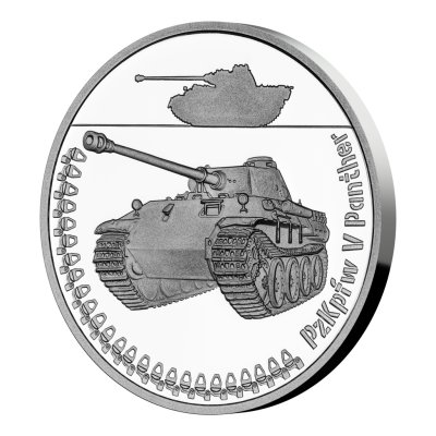 Stříbrná mince Obrněná technika - PzKpfw V Panther proof 31,1 g - obrázek 1