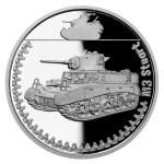 Stříbrná mince Obrněná technika - M3 Stuart proof 31,1 g - obrázek 2