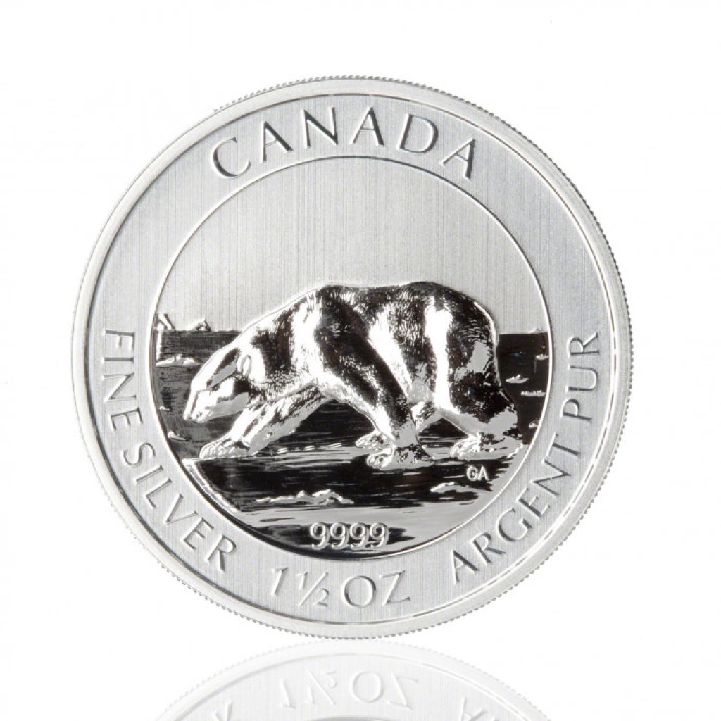 Stříbrná investiční mince Canada Polar Bear 46,66 g - obrázek 1