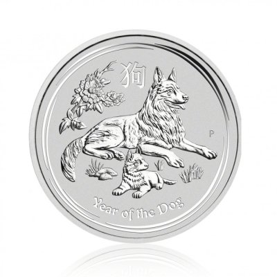 Stříbrná investiční mince Australská Lunární Série II. 2018 Pes 31,1 g - obrázek 1