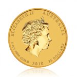 Zlatá investiční mince Australská Lunární Série II. 2018 Pes 7,78 g - obrázek 2