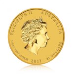 Zlatá investiční mince Australská Lunární Série II. 2017 Kohout 7,78 g - obrázek 2