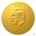 Zlatá desetiuncová investiční mince Český lev 2024 stand – obrázek 2