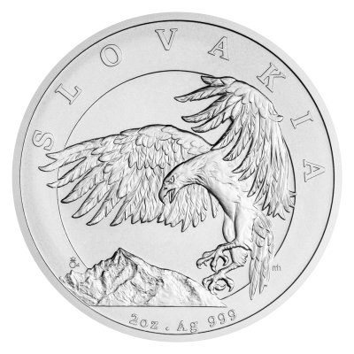 Stříbrná dvouuncová investiční mince Orel 2024 stand – obrázek 1