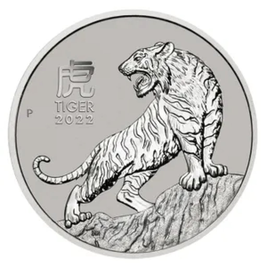 Platinová investiční mince Australský Lunární rok 2022 Tygr 31,1 g (1 Oz) - obrázek 1