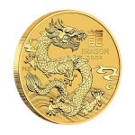 Zlatá investiční mince Australská Lunární Série III. 2024 Drak – obrázek 3