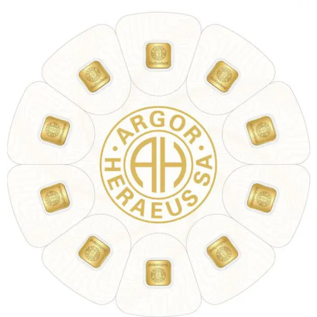 Zlatý investiční slitek Argor-Heraeus Goldseed 10 x 1 g - obrázek 1