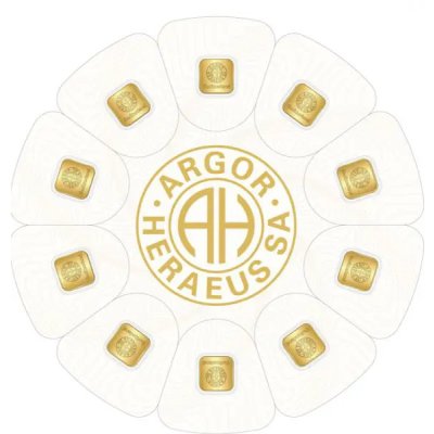 Zlatý investiční slitek Argor-Heraeus Goldseed 10 x 1 g - obrázek 1
