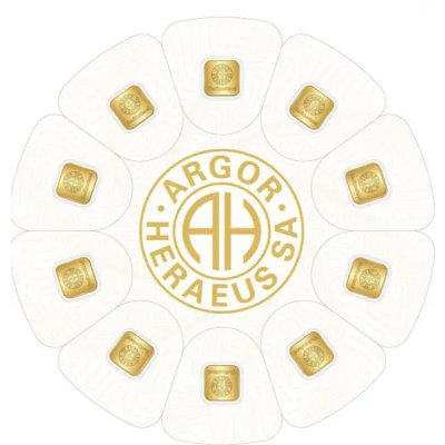 Zlatý investiční slitek Argor-Heraeus Goldseed 10 x 1 g - obrázek 1