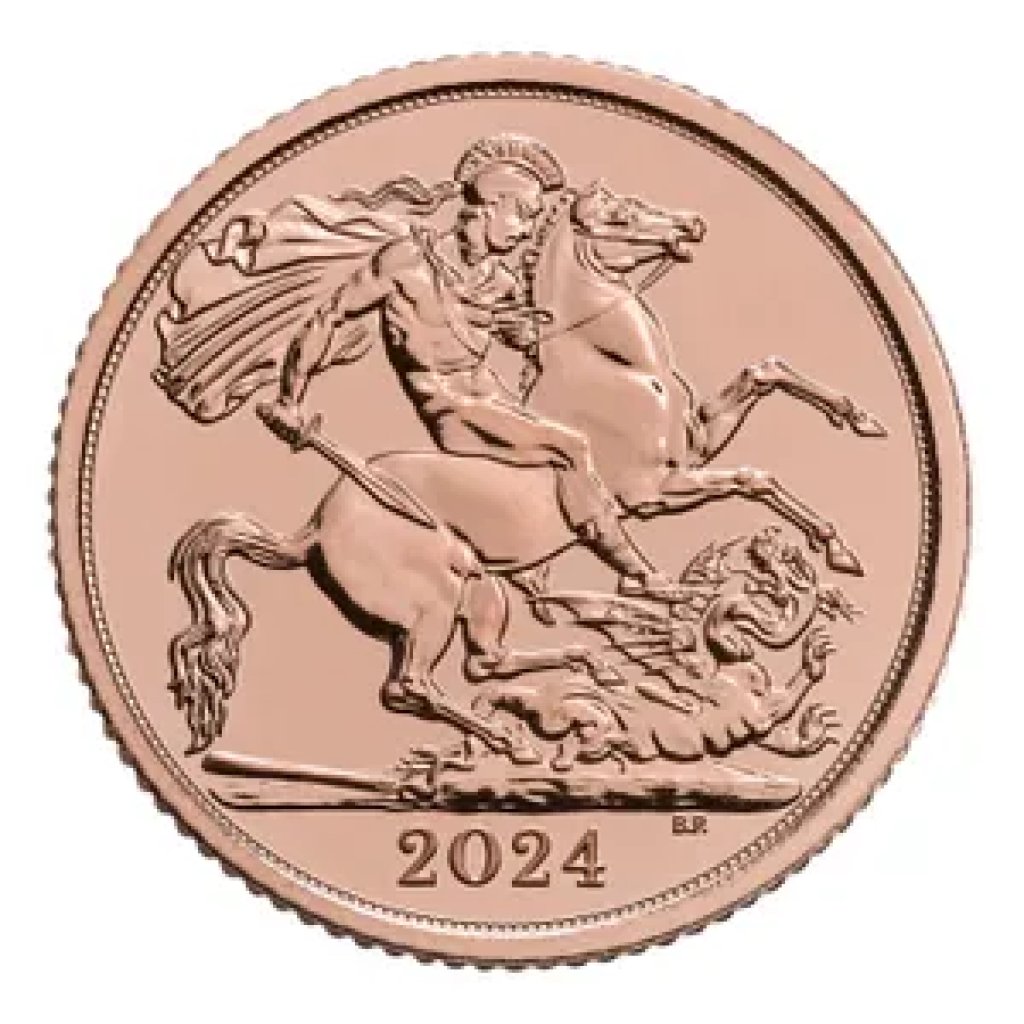 Zlatá mince 1/2 Libry Sovereign různé ročníky - 3,66 g - obrázek 1