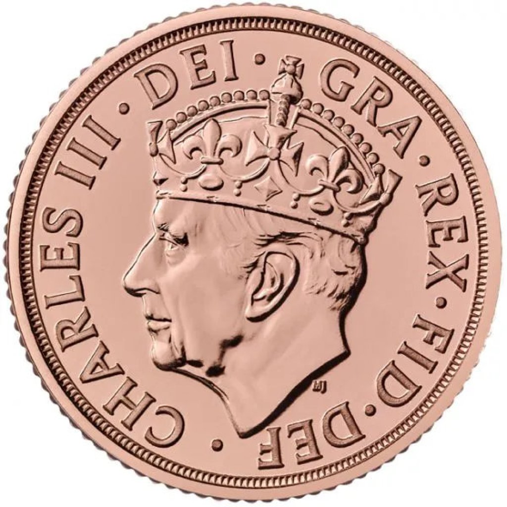 Zlatá mince Sovereign Coronation 2023 7,32 g - obrázek 2