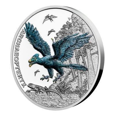 Stříbrná mince Pravěký svět - Archaeopteryx proof 31,1 g - obrázek 1