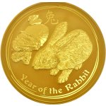 Zlatá investiční mince Australská Lunární Série II. 2011 Králík 31,1 g (1 Oz) - obrázek 2