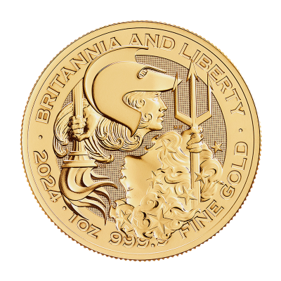 Zlatá investiční mince Britannia and Liberty 2024 31,1 g (1 Oz) – obrázek 1