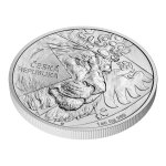 Sada dvou stříbrných uncových investičních mincí Český lev a Orel 2024 stand – obrázek 6
