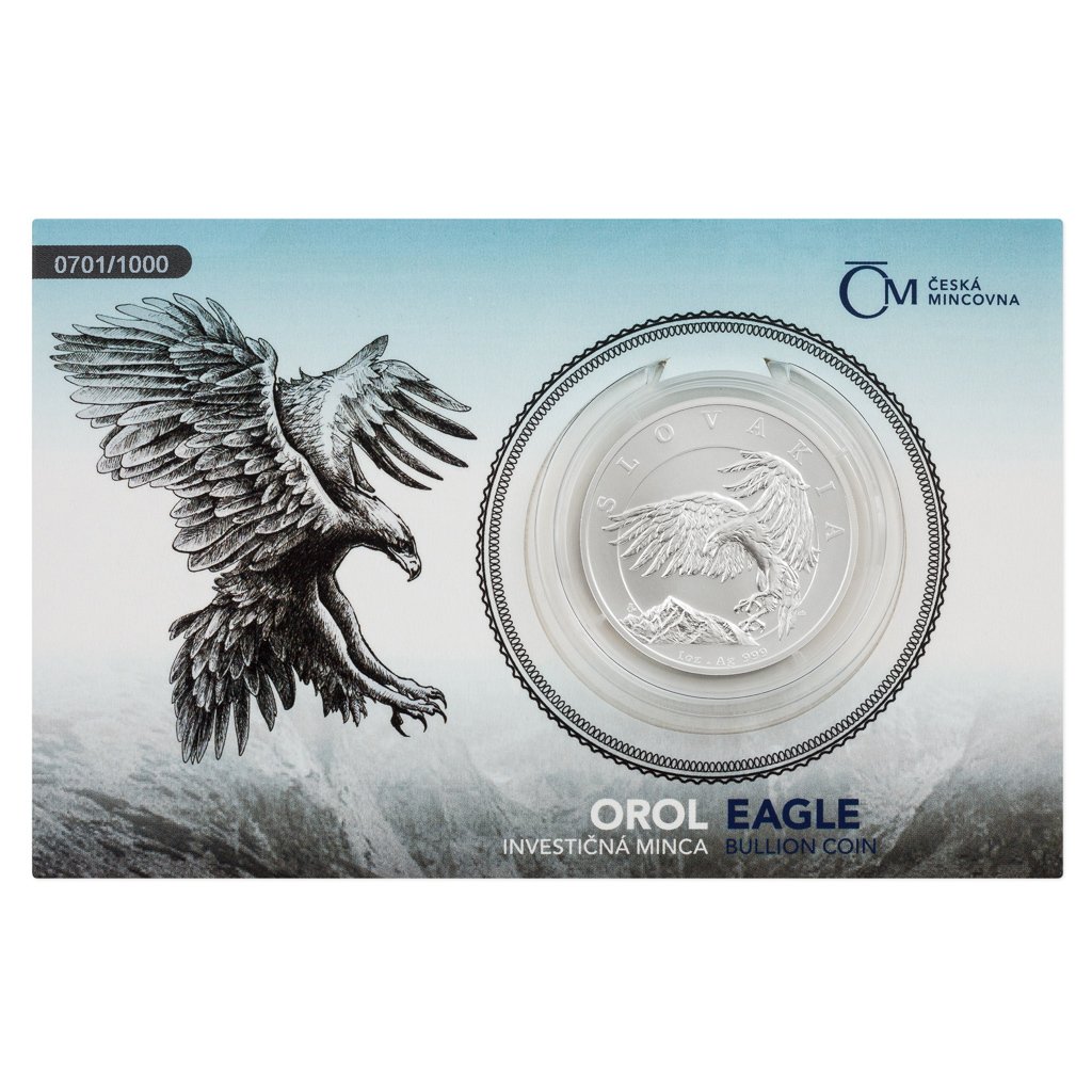Stříbrná uncová investiční mince Orel 2024 stand číslovaný 31,1 g - obrázek 1